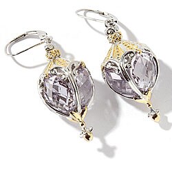 Michael Valitutti Palladium Silver Natural Pink Amethyst Earrings