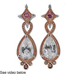 Michael Valitutti Palladium Silver Natural Rock Crystal Earrings