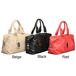 Maxximum Pleated Leather Satchel