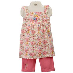 FINAL SALE Disney's Princess Girl's Floral Tunic and Leggings Set