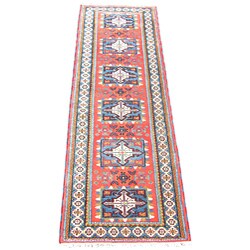 Indo Kazak Red/ Blue Runner (2'9 x 10')