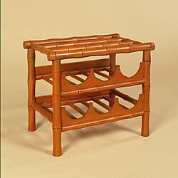 Terracotta Finish 6-Bottle Wine Rack