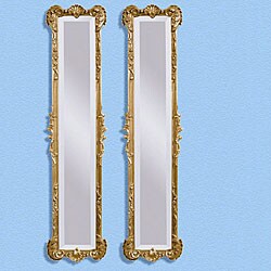Traditional Mirrors with Antique Gold Finish (Set of 2)