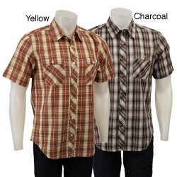 FINAL SALE Paul Frank Men's Short-sleeve Yarn Dye Poplin Shirt