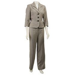 Larry Levine Women's 'Birdseye' Pant Suit
