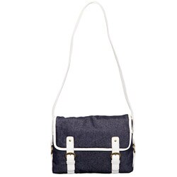 FINAL SALE Stone Mountain 'Brooke' Denim Flap Saddle Bag