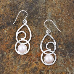 Sterling Silver Fresh Water Pearl Abby Earrings (Israel)