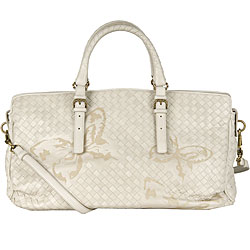 Bottega Veneta 'Capri Farfalle' White Satchel