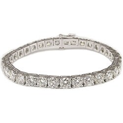 14k White Gold 17ct TDW Diamond Tennis Bracelet (J, VS2)