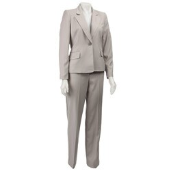 Anne Klein Women's Single-button Stretch Twill Pant Suit