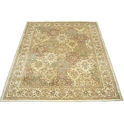 Indo Tabriz Beige/ Ivory Rug (8'3 x 11)