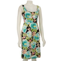 Suzi Chin for Maggy Boutique Women's Multicolor Scoop-neck Dress