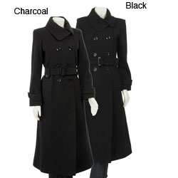 Anne Klein Women's Envelope Collar Trench Coat