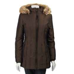 Anne Klein Zip-front Hooded Parka