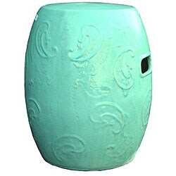 Round Seafoam Green Garden Stool