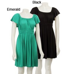 FINAL SALE Frenzii Women's Off-the-shoulder Flutter-sleeve Dress