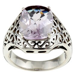 Sterling Silver Rose de France Filigree Ring (Size 7)