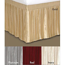 Pleated Satin Bedskirt