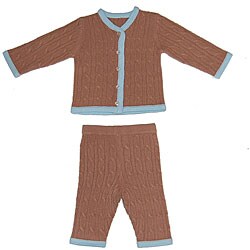 Tadpoles Soft as Pashmina Blue Cardigan/ Pants Set (0-3