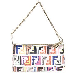 Fendi Zucca Vitello Pouchette Bag