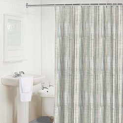 Bamboo Stripe Teal Shower Curtain