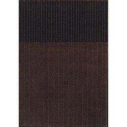 Handcrafted Calvin Klein Brown Wool/ Silk Rug (8' Square)