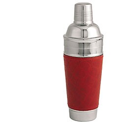 Red Leather 9-inch Martini Shaker