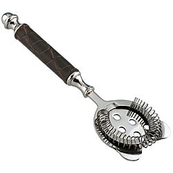 Brown Leather Bar Strainer