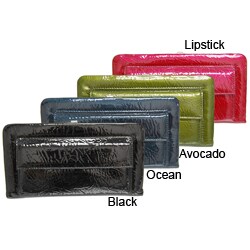 M Collection by Adi Women's Crinkle Patent Clutch