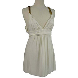 T-Bags Women's White Summer Dress.
