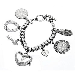 Jennifer Lopez Collection Women's Charm Bracelet Watch
