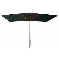 Garden Odyssey 10-foot Wood Pole Green Umbrella