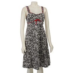 Karin Stevens Black/ White Printed Sundress