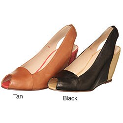 Faryl Robin Women's 'Yetta' Peep-toe Wedges