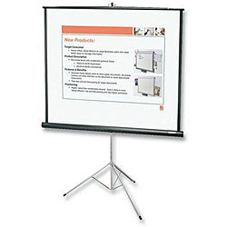 Quartet Portable Tripod Projection Screen (50 in. x 50 in.) 