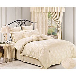 Petal Vine 7-piece Queen Jacquard Comforter Set