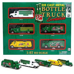 Die-cast Metal 7-up Bottle Trucks (Set of 15)