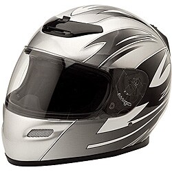 Raider Full-face Silver/ Black Snell Helmet