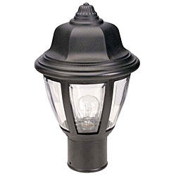 Black 1-light Outdoor Post-head Light