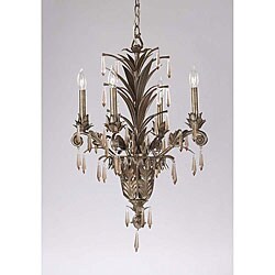 Gilded Bronze Finish 4-light Chandelier  