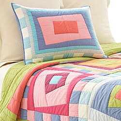 Pine Cone Hill Crazy Color Blocks Quilt Set
