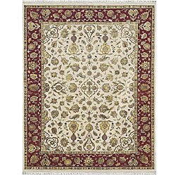 Hand-knotted Declare Wool/ Silk Rug (12' x 15')