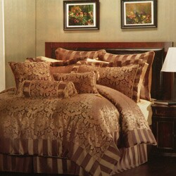 Allison Chocolate/ Gold 9-piece Comforter Set