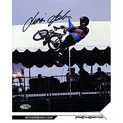 Simon Tabron Signed 8x10 Biking Action Photograph