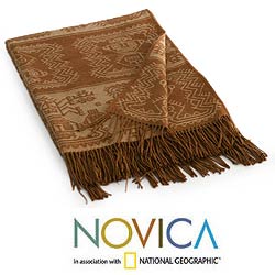Alpaca Wool 'Paracas Lands' Throw Blanket (Peru)