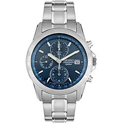 Seiko Men's Chronograph Blue Stainless Steel Watch