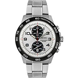 Seiko Men's Chronograph Stainless Steel White Watch