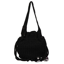 The Sak Eco Harmony Black Drawstring Tote Bag
