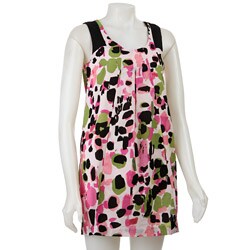 FINAL SALE Kensie Girl Junior's Pink/ Black Printed Dress