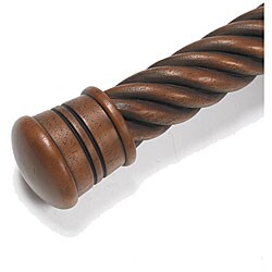 Cassidy West 8-foot Twist Wood Curtain Rod Set
